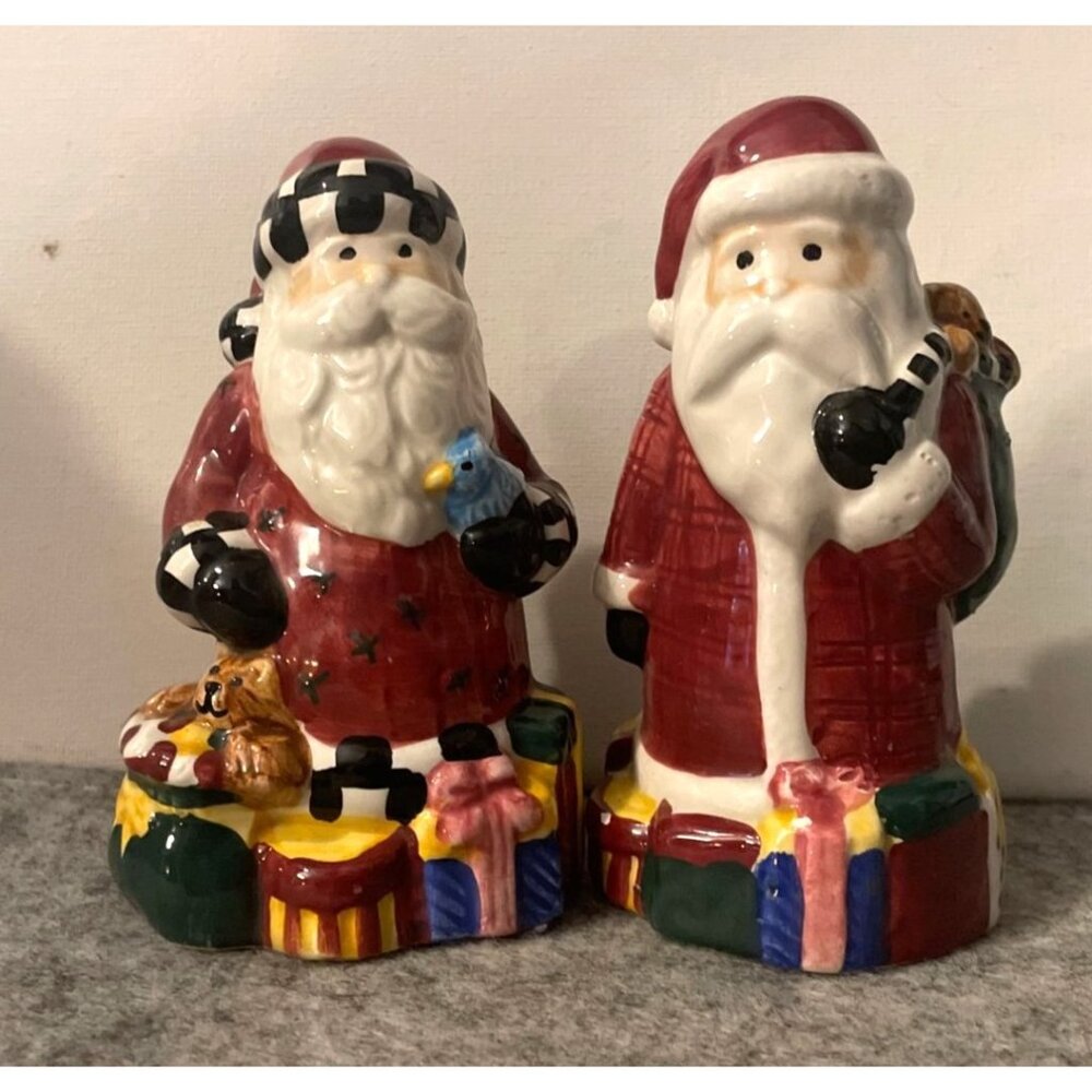 Pair of Debbie Mumm 4 1/2" Santa Salt and Pepper Shakers  #2648